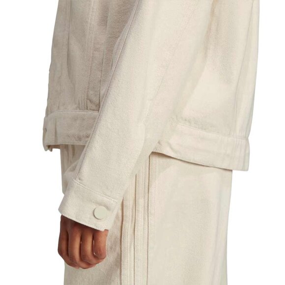 adidas x KSENIASCHNAIDER 3-Stripe Denim Jacket Women's, Natural Size Small - Picture 9 of 12